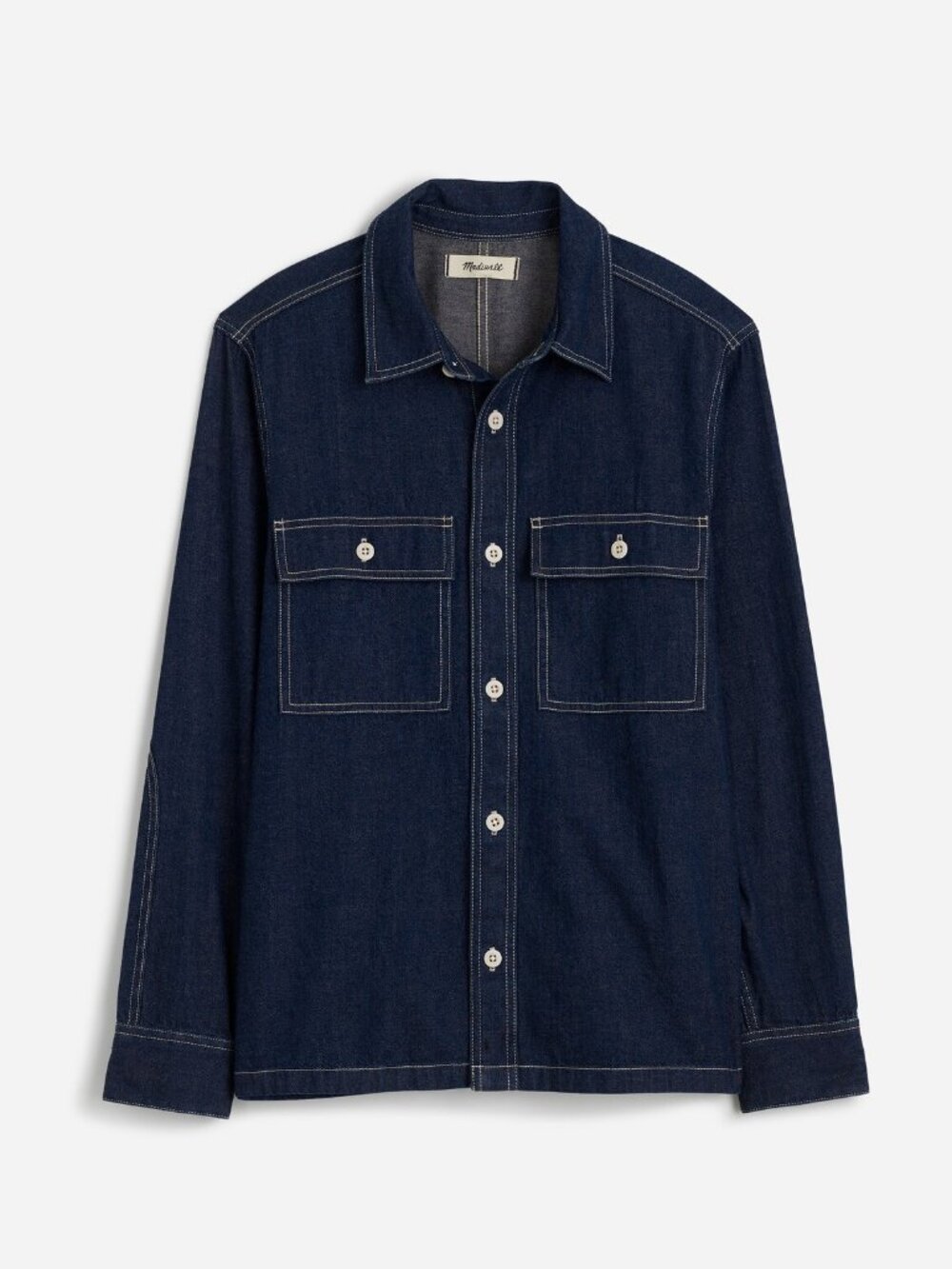 Madewell Straight-Hem Work Shirt in Japanese Denim